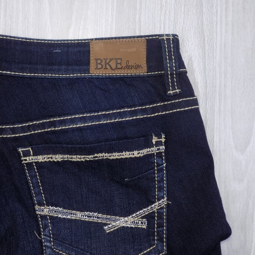 BKE Payton Women 27R Dark Wash Bootcut Jeans Contrast Stitch FBK103R